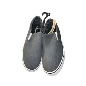 No Boundaries Gray Canvas Slip-On Loafers